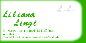 liliana lingl business card